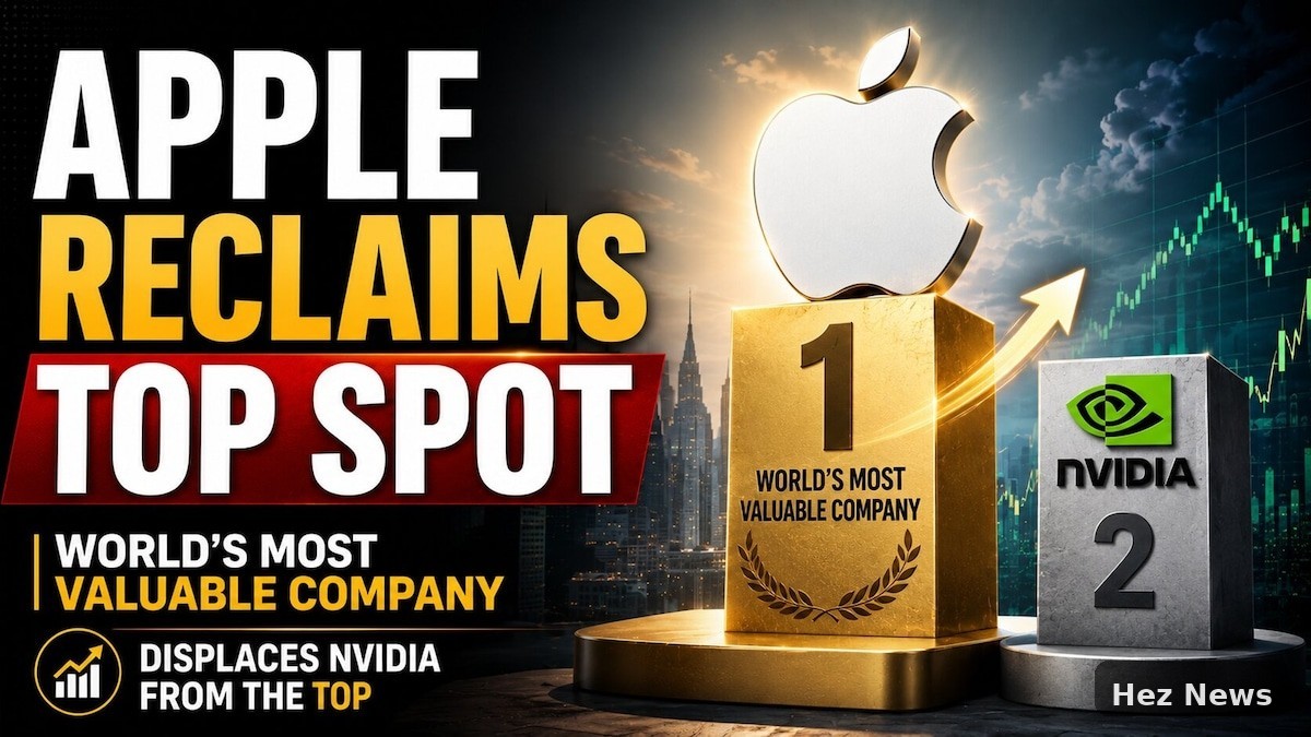 Apple Surpasses Nvidia as World's Most Valuable Firm