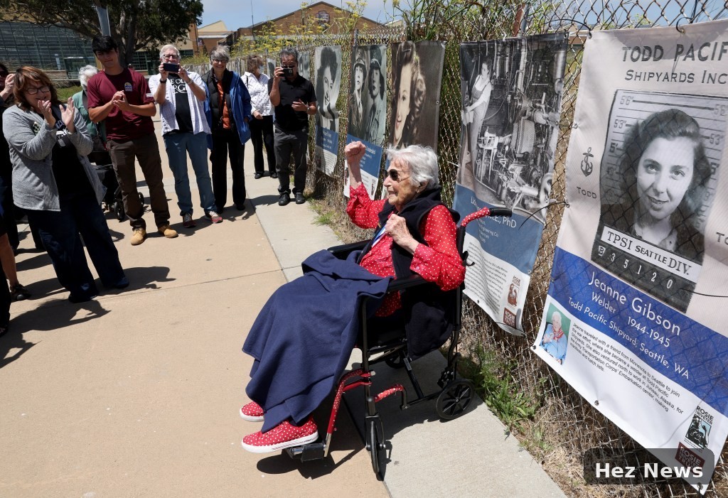 100-Year-Old Jeanne Gibson Honored at WWII Park